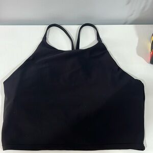 High neck longline sports bra